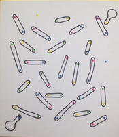 colored dots with pairs connected by thin black tubes