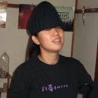 Ami cutely wearing my Hitomi-made cap - 1