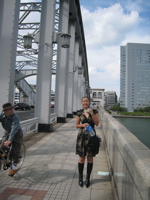 Ami and Francois on climbing bridge