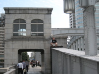 Rob and Francois on bridge that begged for climbing - 4