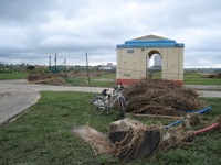 TJ Bike, toilet, backed up backstop
