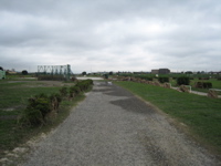 approaching the tennis courts