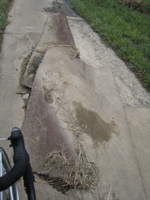 the track surface was lifted and rended - 1