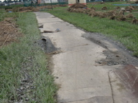 the track surface was lifted and rended - 2