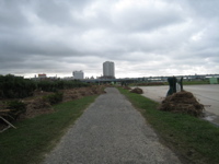 track behind tennis courts