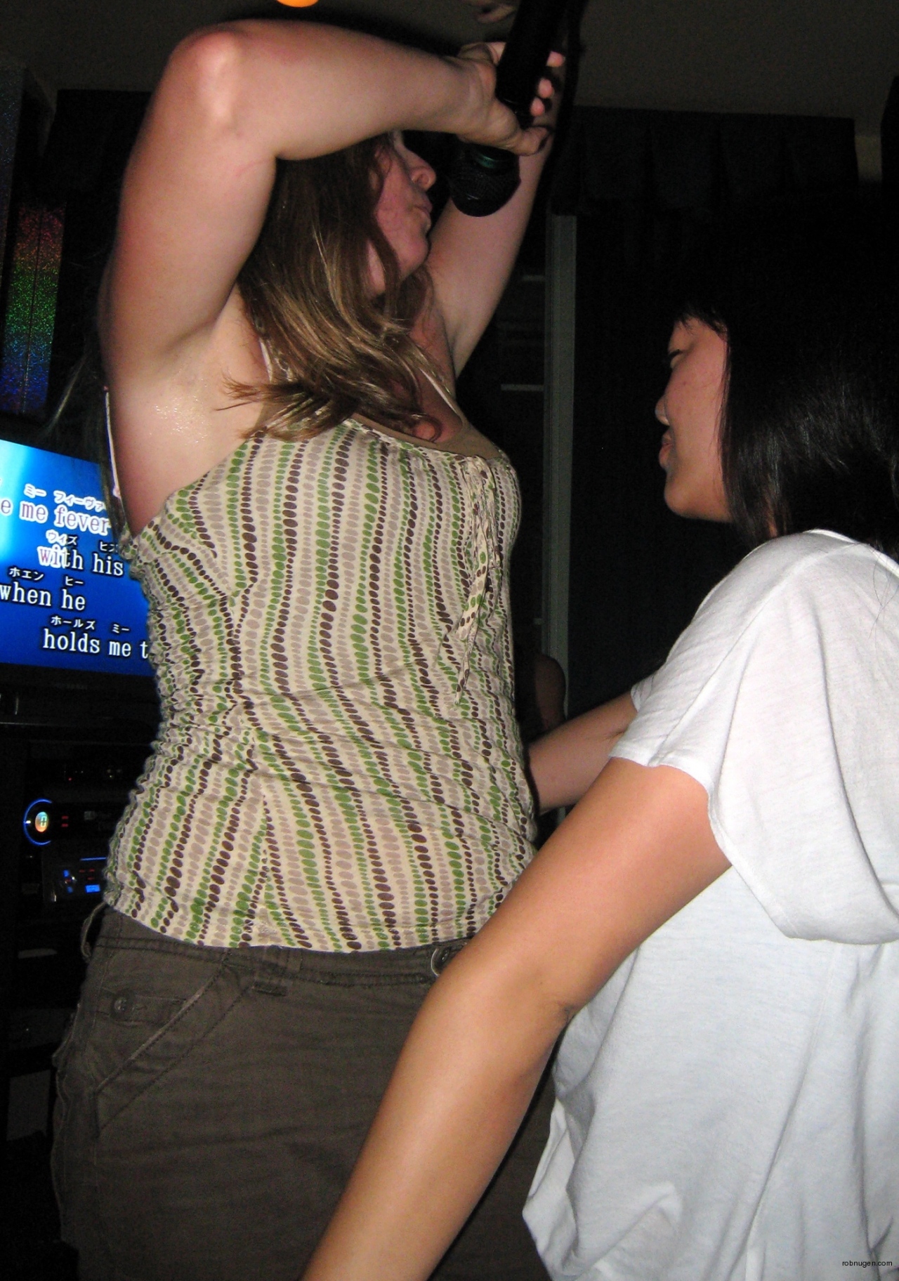 Soness and Jennifer on stage