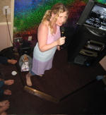 Kelly singing a heavy song