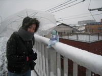 Ami and Francois in snow