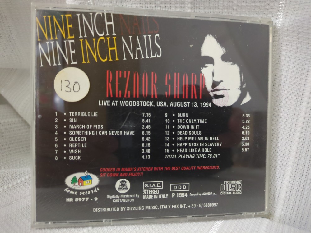 Nine Inch Nails Woodstock 1994 CD