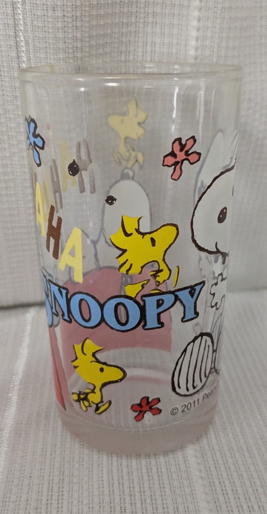 Peanuts Snoopy glass and plate set