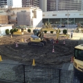 2013 dec 06 excavator dirt lot cones