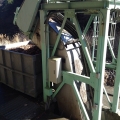 2013 dec 22 green lifter scoops river leaves