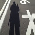 2013 nov 30 shadow selfie peace sign road