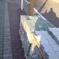2014 jan 20 pallet paving bricks sidewalk