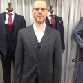 2014 jan 25 man in pinstripe three piece suit