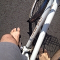 2014 jun 15 barefoot on louis garneau bike