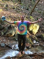 barefoot rob on rock with Francois