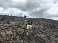 2019 oct 17 pahoehoe field along chain of craters road barefoot rob 0