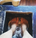 2020 jan 21 testing foot bath for ice barefoot challenge