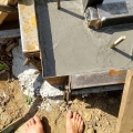 2021 aug 30 bare feet by wet concrete pour