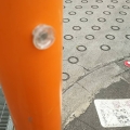 2021 feb 12 magnet on orange pole tactile paving