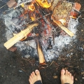 2021 mar 05 campfire grill pork bare feet