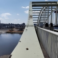 2021 mar 23 steel arch bridge over river