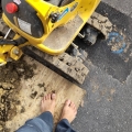 2021 nov 12 barefoot by yellow mini excavator