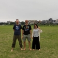 2021 oct 03 three people barefoot on grass field