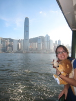 With Ami and UCow on Hong Kong ferry 21 June 2008