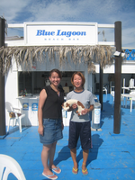 With Ami and Midochin at Blue Lagoon 30 aug 2008