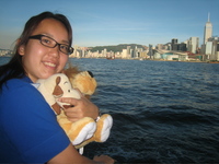 With Ami and Marcus on Hong Kong ferry 21 June 2008