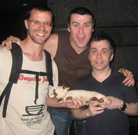 With Rob and slaves Phil Hysterium and Jon Pseudolus Marcus Lycus after final Forum 19 May 2008