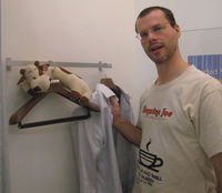 With Rob in Lake Murray SWUUSI T trying on shirts