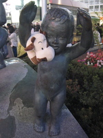 Uncle Cow and bronze kid out too late at night