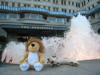 With Marcus outside Peninsula in Hong Kong 21 June 2008
