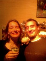 With Zsofi and Dr Rob at Pink Cow New Year's 2009