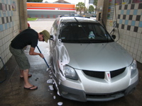 Francois helping Jason wash his car - 3