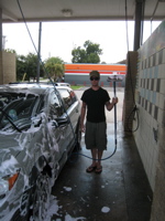 Francois helping Jason wash his car - 5