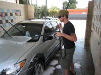 Francois helping Jason wash his car - 7