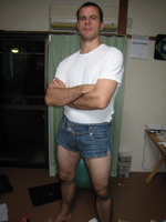 top Rob in Ami's shorts