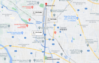 Walk 5km from Isesaki Shiminnomori Park to Kezoji Park