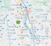 Walk 10km from Luna Park to Sky Terme Shibukawa