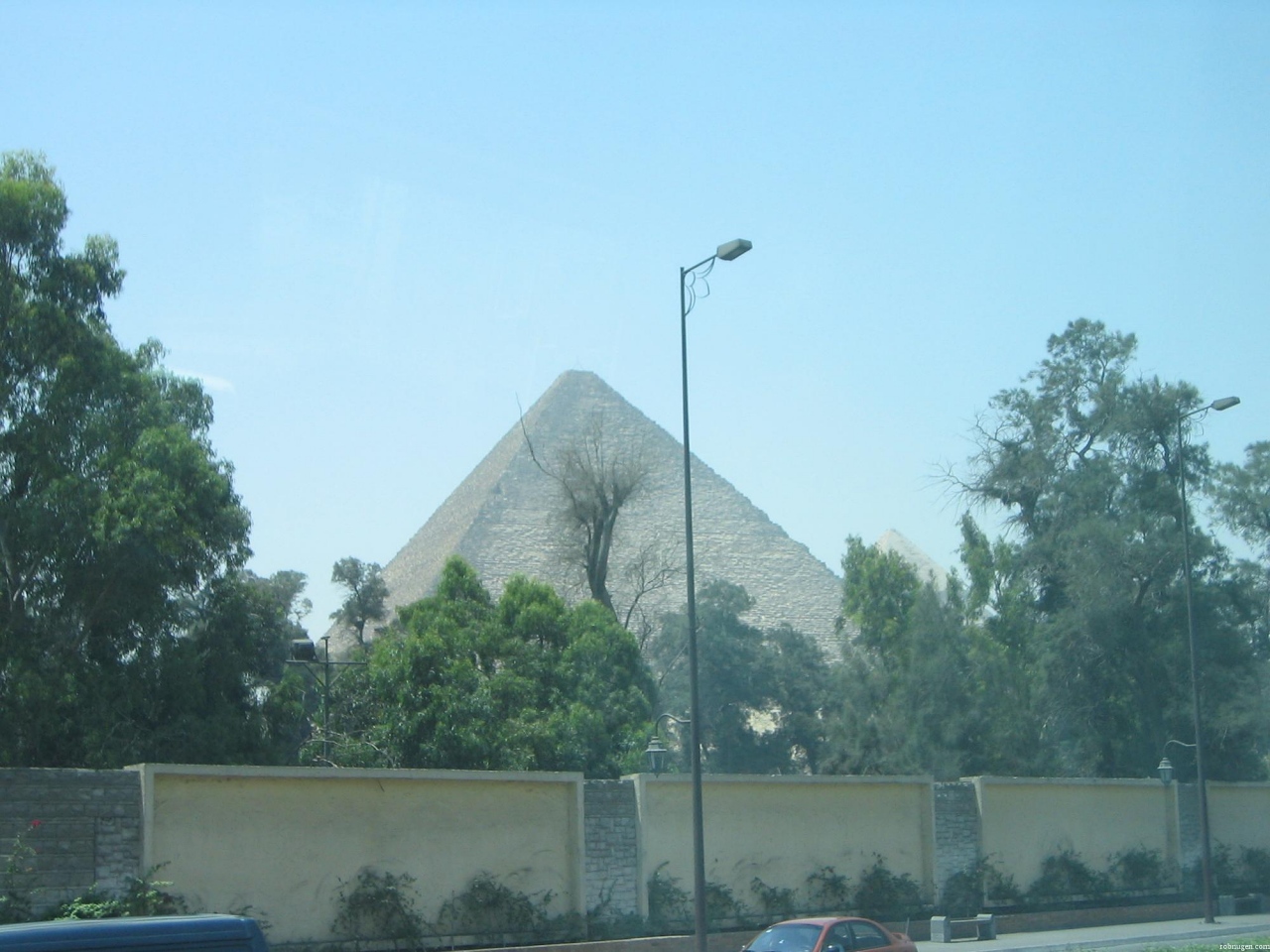 pyramids from bus