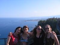 Niveen, Allison, Audrey, Natalie in Taormina