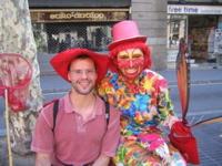 me with butterfly guy, La Rambla