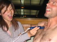 yuka shaving my chest