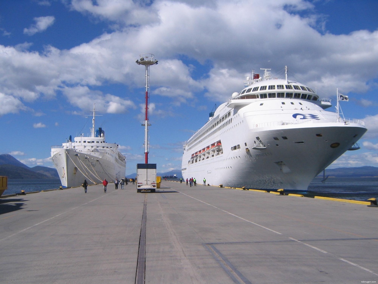 Topaz beside Regal Princess