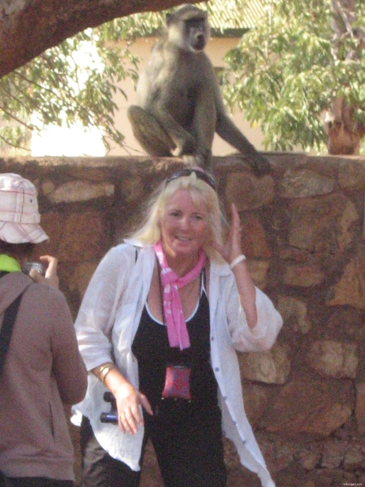 kellie and baboon