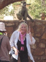 kellie and baboon